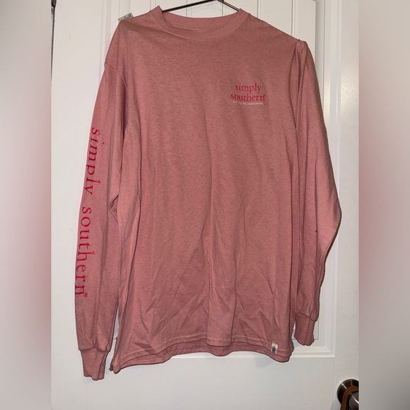 Simply Southern Long Sleeve Tee in Soft Pink - Picture 12 of 12